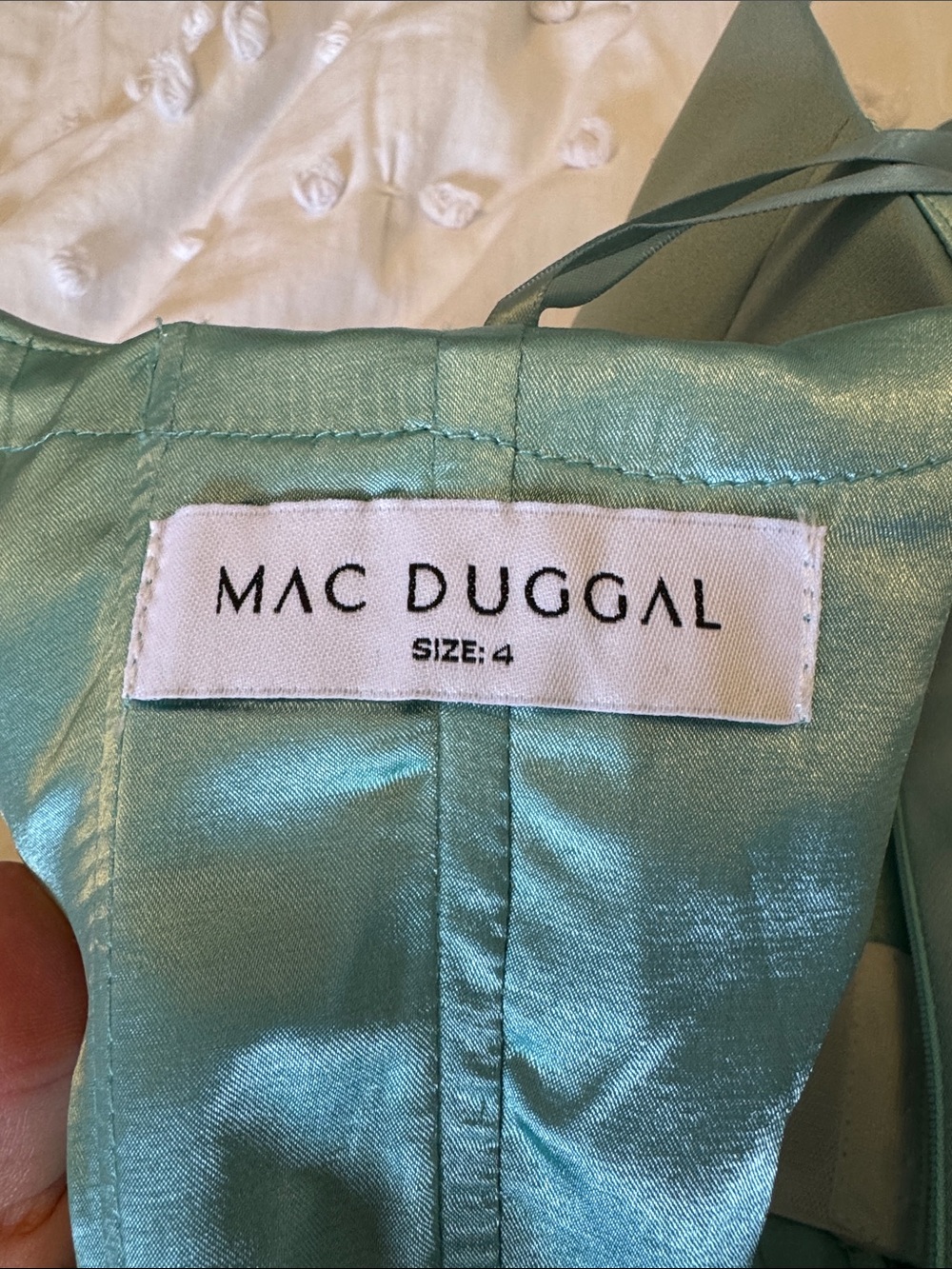 Mac Duggal 21259 Blue Strapless Satin Corset Ball Gown Size 4 NWOT - Picture 11 of 11